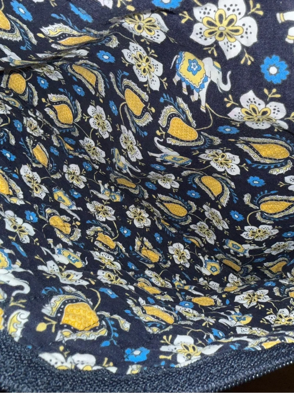 Vera Bradley Ellie Blue Messenger Laptop Bag Retired Elephant Paisley Crossbody